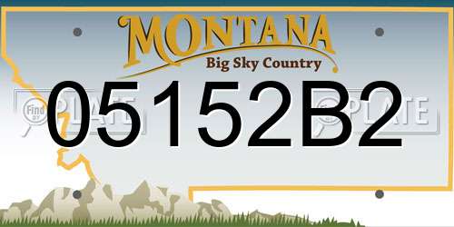 05152B2 Montana License Plate