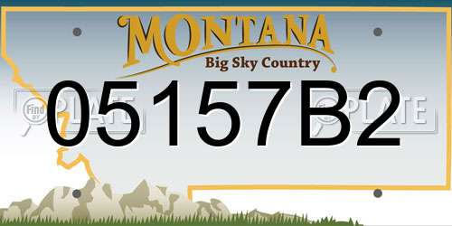 05157B2 Montana License Plate