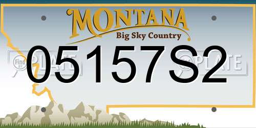 05157S2 Montana License Plate