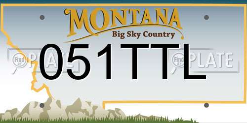 051TTL Montana License Plate