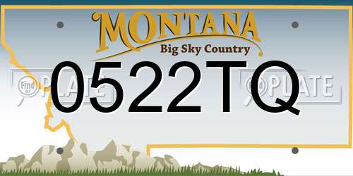 0522TQ Montana License Plate