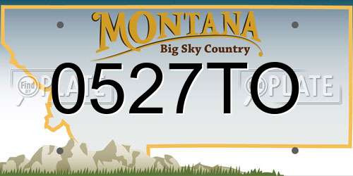 0527TO Montana License Plate