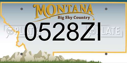 0528ZI Montana License Plate