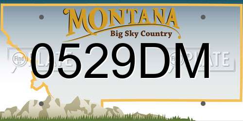 0529DM Montana License Plate