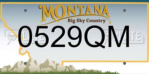 0529QM Montana License Plate