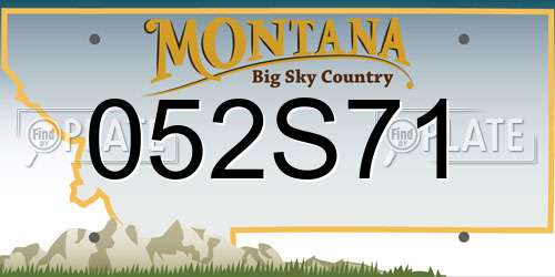 052S71 Montana License Plate