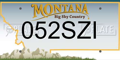 052SZI Montana License Plate