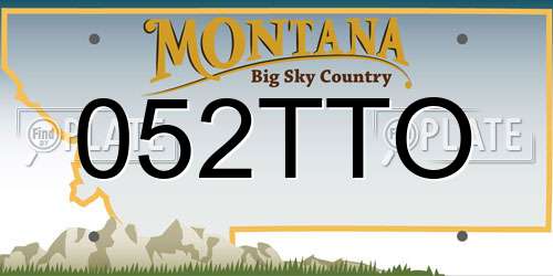 052TTO Montana License Plate