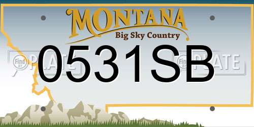 0531SB Montana License Plate