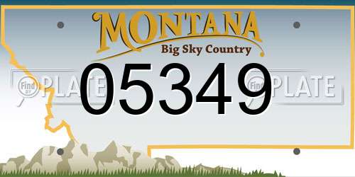 05349 Montana License Plate