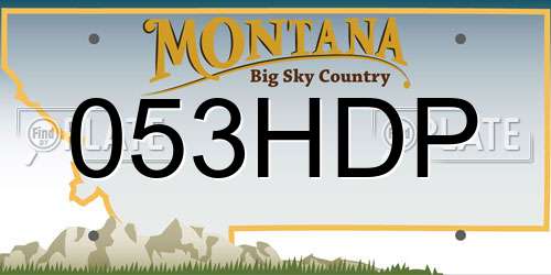 053HDP Montana License Plate