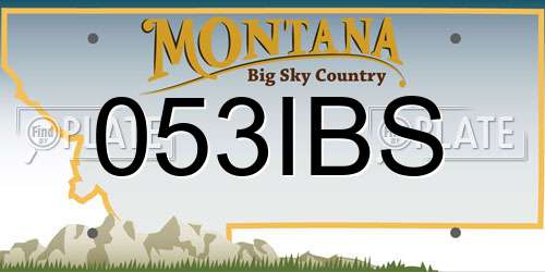 053IBS Montana License Plate