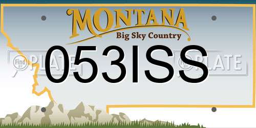 053ISS Montana License Plate