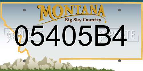 05405B4 Montana License Plate