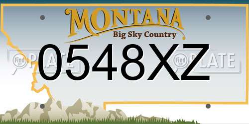 0548XZ Montana License Plate