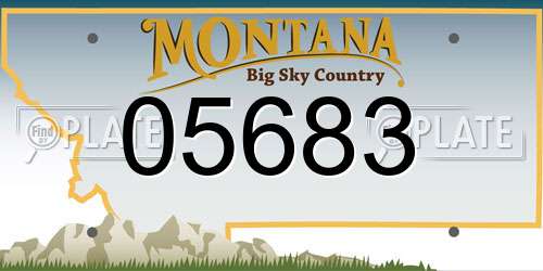 05683 Montana License Plate