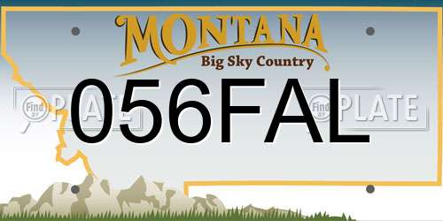 056FAL Montana License Plate