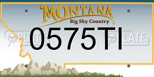 0575TI Montana License Plate