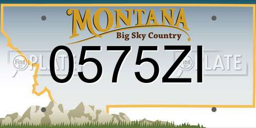 0575ZI Montana License Plate