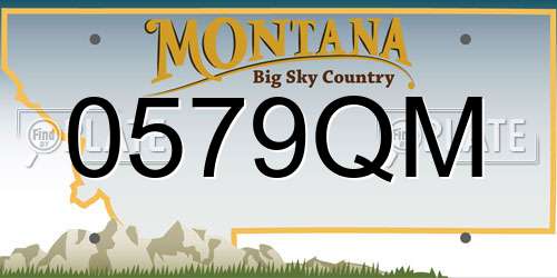 0579QM Montana License Plate