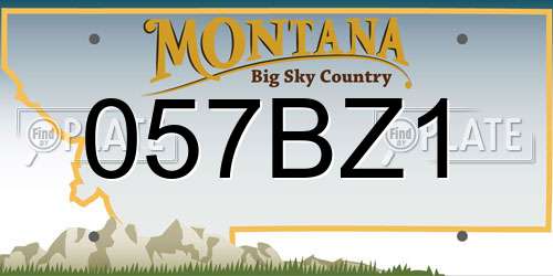 057BZ1 Montana License Plate