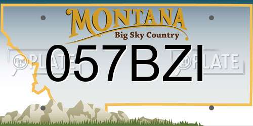 057BZI Montana License Plate