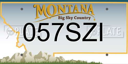 057SZI Montana License Plate