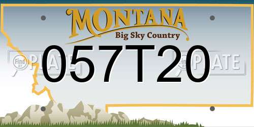 057T20 Montana License Plate