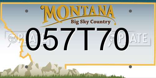 057T70 Montana License Plate