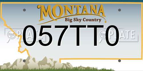 057TT0 Montana License Plate