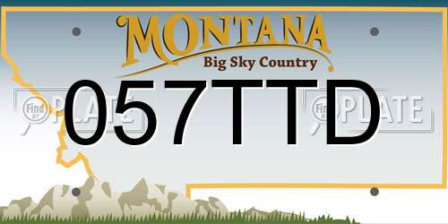 057TTD Montana License Plate