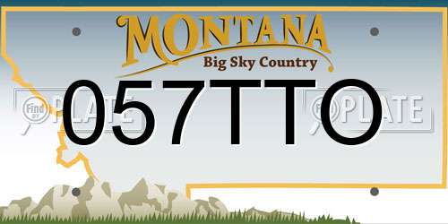 057TTO Montana License Plate