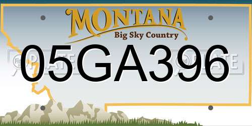 05GA396 Montana License Plate