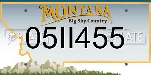05II455 Montana License Plate