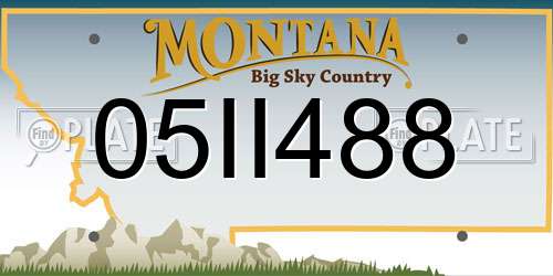 05II488 Montana License Plate