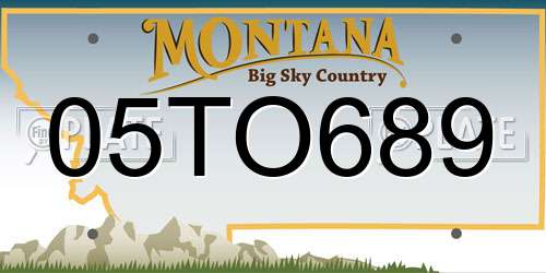 05TO689 Montana License Plate