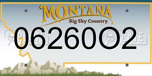 06260O2 Montana License Plate