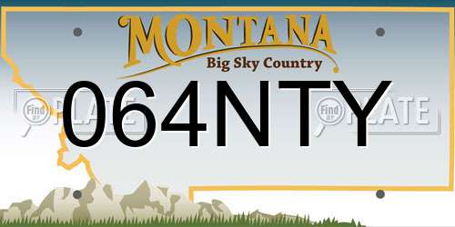 064NTY Montana License Plate