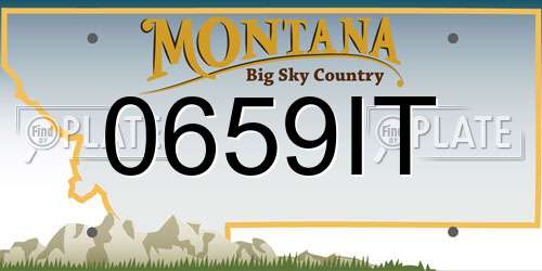 0659IT Montana License Plate