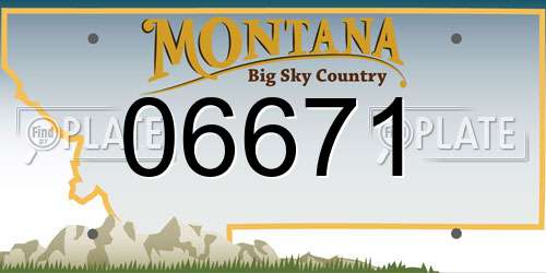 06671 Montana License Plate