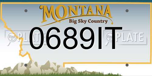 0689IT Montana License Plate