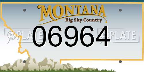 06964 Montana License Plate