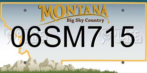 06SM715 Montana License Plate