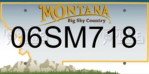 06SM718 Montana License Plate