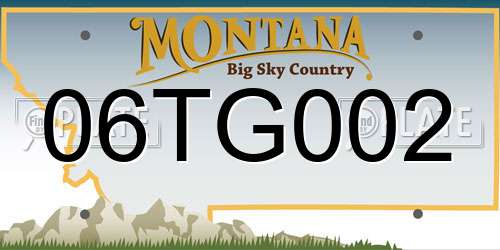 06TG002 Montana License Plate