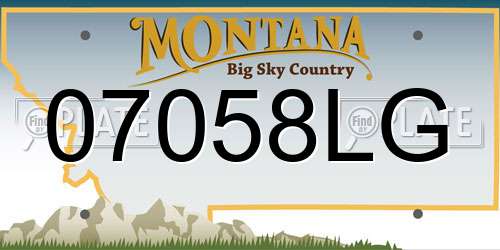 07058LG Montana License Plate