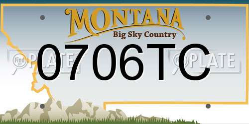 0706TC Montana License Plate