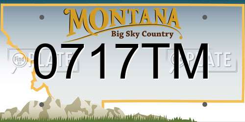 0717TM Montana License Plate