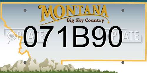 071B90 Montana License Plate
