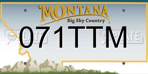 071TTM Montana License Plate